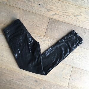 AG Jeans Shinny Coated The Legging Skinny Jeans
